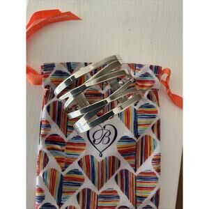 Brighton Christo Chara Wide Cuff Silver Tone Bracelet 6.5 In New in Dust bag